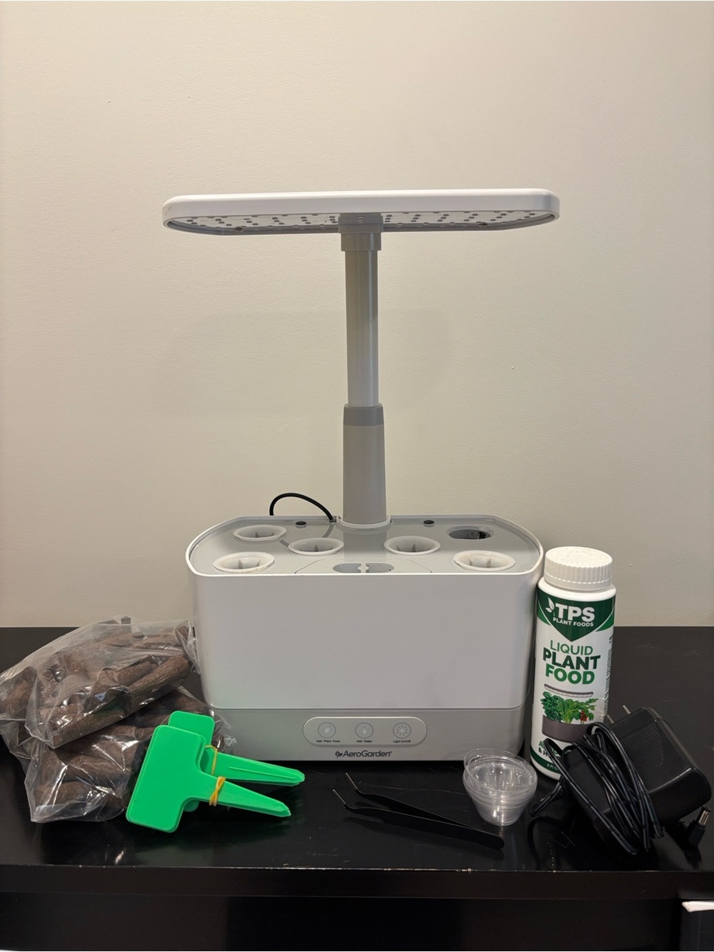 AeroGarden White LED Indoor Hydroponic Garden with supplies